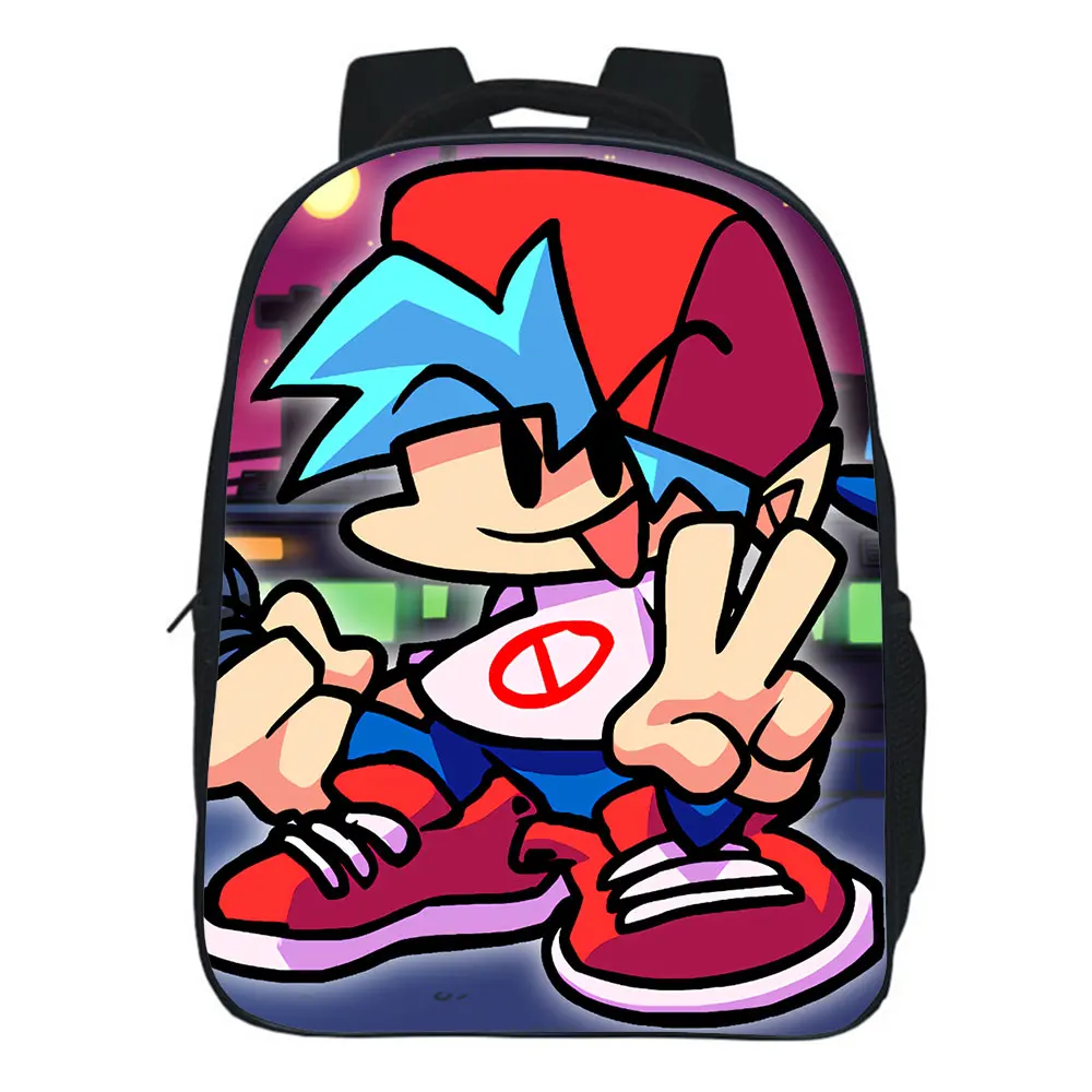 Game Friday Night Funkin Backpack Kids Bookbag Boys Girls Bags Children School Bags Daily Bags Student Rucksack 12 Inch Mochila