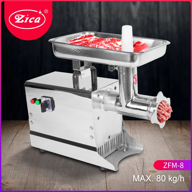 

ZICA Electric Meat Grinders 80kg/h Meat Mincer Electric Set Auger Sausage Stainless steel Body Heavy Duty Household Mince