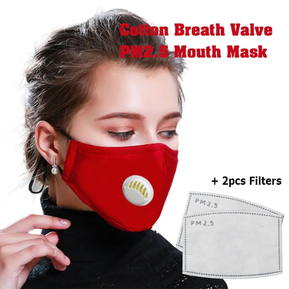 Многоразовая хлопковая маска для лица удобная уличная Пылезащитная