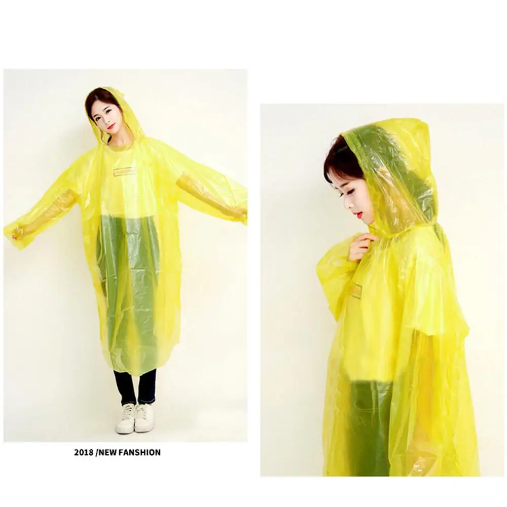 

8 Colors Portable Rain Ponchos Ball for Adults Disposable Extra Thick Emergency Waterproof Raincoat Colorful Poncho with Hook