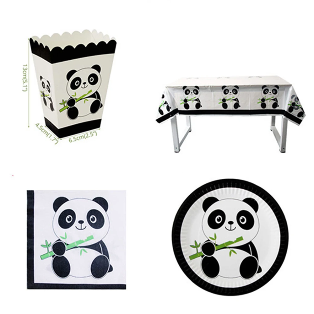 Panda вечерние украшения поставки счастливый плакат "с днем рождения" шарики с