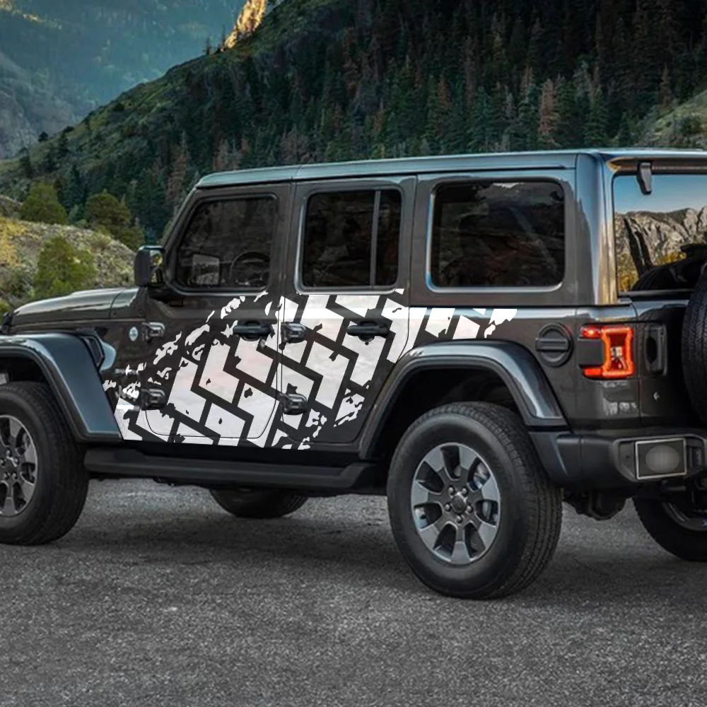 Наклейки для автомобиля Jeep Wrangler JK Unlimited виниловые автомобильные наклейки-2007 -