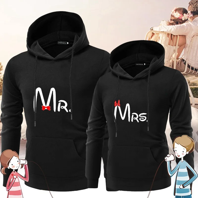 Парные милые толстовки с надписью MR. MRS. Couple Chritsmas для женщин и мужчин влюбленных