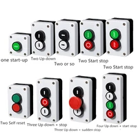 start stop self sealing waterproof button switch emergency stop industrial handhold control box with arrow symbol