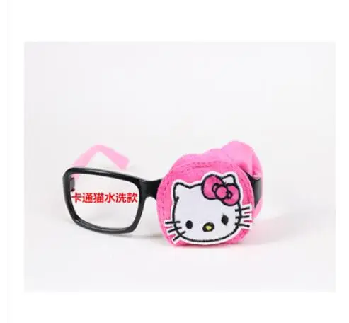 pink KT right-B 1 шт Hellokitty розовый ребенок окклюзия медицинский ленивый глаз патч для глаз для Amblyopia дети Монокуляр близорукий Чехол для очков - Цвет: pink KT right-B