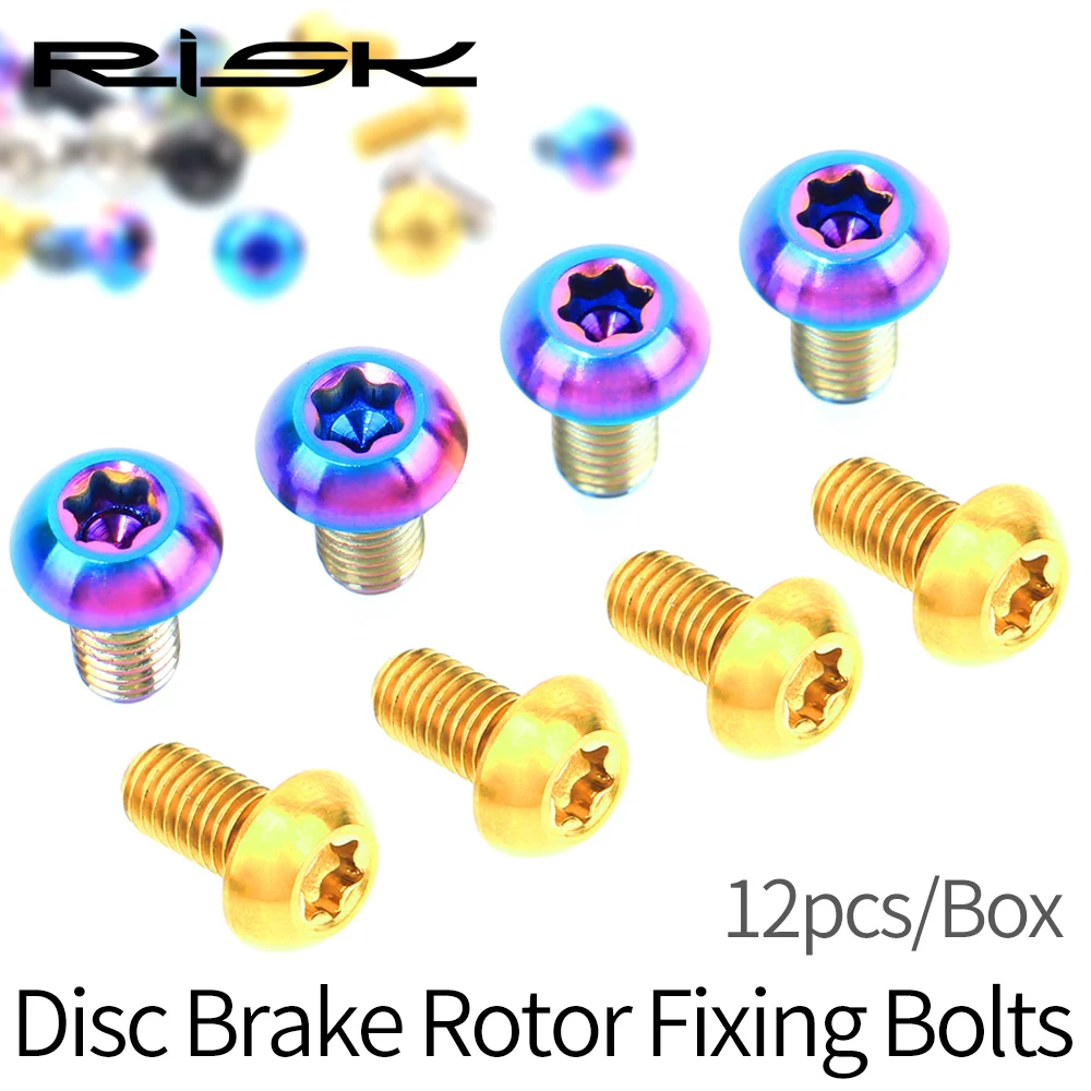 RISIKO 12 stücke M5* 10 мм T25 Ti Bremsscheibe Schrauben feur MTB Fahrrad rennrad Titan Torx rotor Schraube feur Avid Sram Ultrale