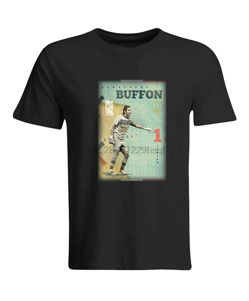 Gianluigi Buffon Италия футболист Soccering рубашка Футболка Топ винтажный вид|Мужские