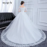 yc h79bridal wedding dress white red lace up embroidered lace on net sweep brush train mermaid trumpet ball gown dresses half