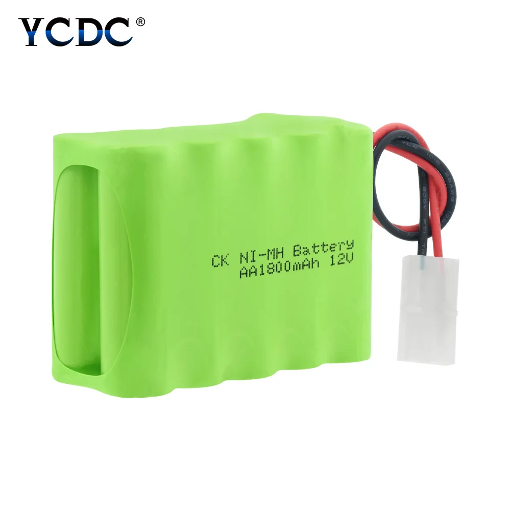 

12V AA Ni-MH Battery Pack Group 1800mAh Rechargeable With SM/L6.2 2 Pin Connector For RC Models LED Lamp Lights