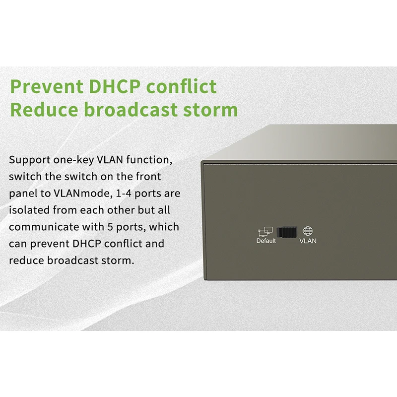 IP-COM G1105P-4-63W коммутатор питания через Ethernet 5 Порты и разъёмы быстрое переключение с