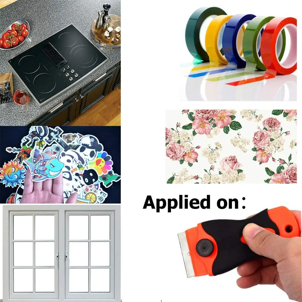 Чистящая бритва скребок + 10 шт лезвий на окна чёрных машин Стекло виниловые