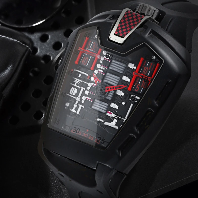 Оригинальные мужские классические кварцевые часы гоночные спортивные наручные