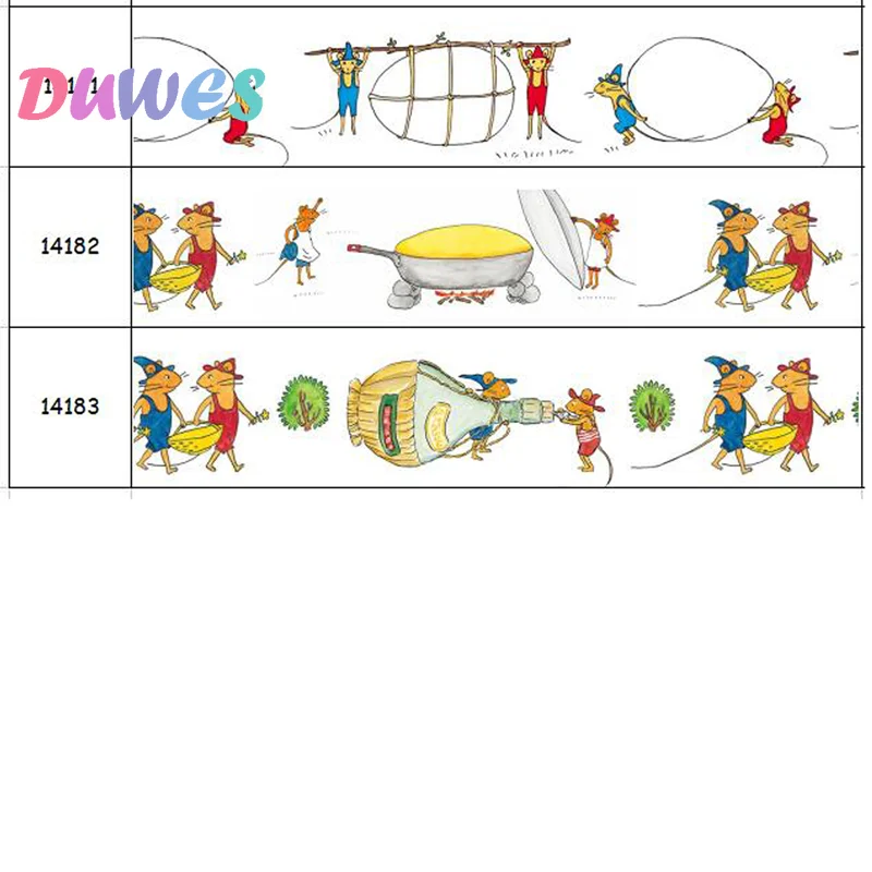 

DUWES 50yards SUN Printed Grosgrain Ribbon Accessories Material Headwear Decoration DIY Sewing Craft D1690