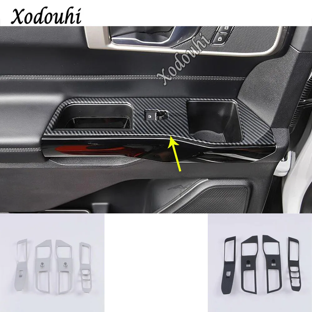 

For Ford Explorer U625 2019 2020 2021 Car Styling ABS Armrest Handrail Inner Door Window Glass Switch Panel Cover Trim Frame