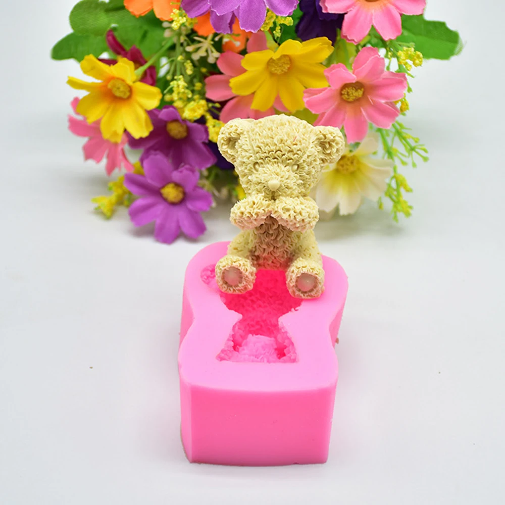 Силиконовая форма для мыла с милым медведем мальчиков и девочек инструменты