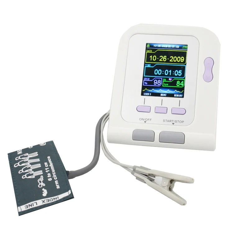 Сфигмоманометр кровяное давление CONTEC08A(CE/FDA), с зондом оксиметра Ambulatory Arm кровяное давление пульсовый сфигмоманометр