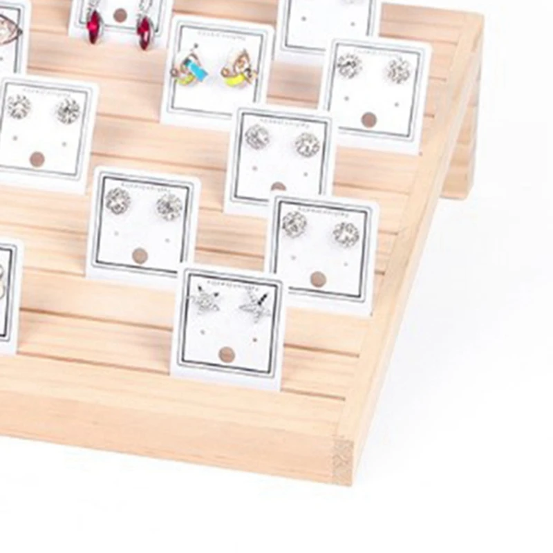 

2pcs Wood Jewelry Display Necklace Charms Jewelry Display Tray Pendant Earrings - 40 x 30cm & 32x8x27cm
