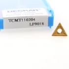DESKAR TCMT110204 TCMT110208 LF9018 токарные инструменты карбидная вставка для токарного станка односторонние лезвия для обработки стали, 10 шт.