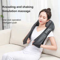home car u shape electrical shiatsu back neck shoulder body massager infrared heated kneading carhome massagem