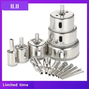 14 шт., кольцевая пила 3-70 мм, Алмазное покрытие, кольцевая пила, набор сверл, инструменты для плитки, мраморное стекло, фарфоровое сверление, электроинструменты