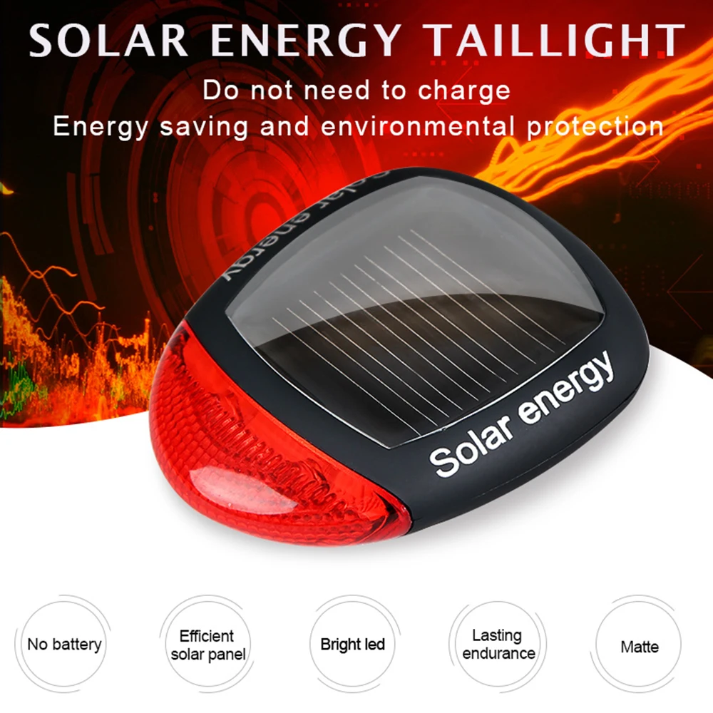 

Bicycle Solar Environmental Protection Taillights, Flashing Warning Bicycle Taillights, Mountain Bike Riding Equipment