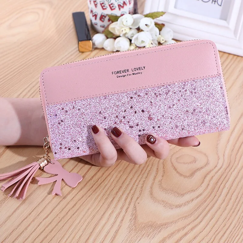 

Lady Purse Women Wallets Clutch Zipper Coin Purses Bags Cards Holder Soft PU Leather Long Woman Wallet Handbags Burse Bag Clips