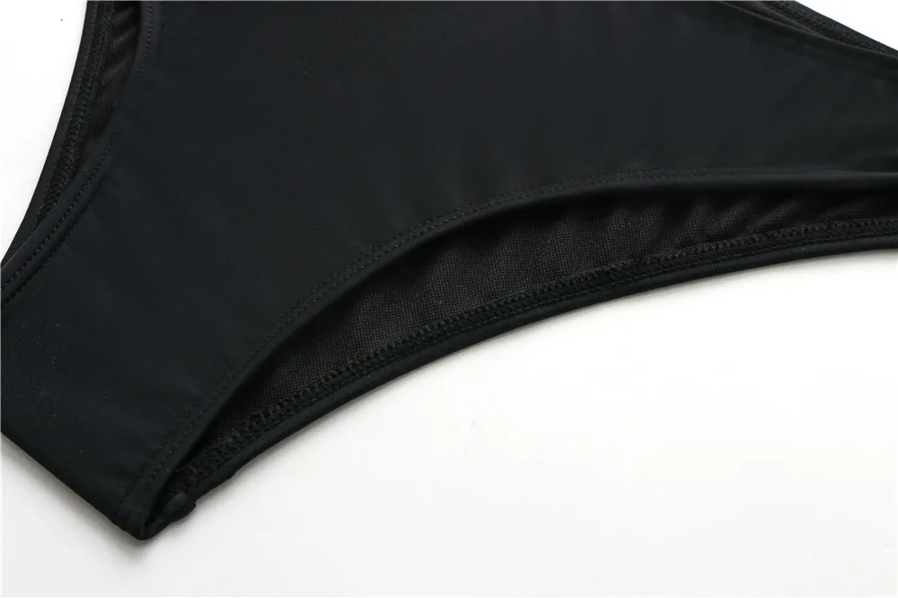 

Sexy Black Bikini Swimsuit Women Hollow Out Push Up Bikini Set Female Swimwear Monokini Bathing Suit Summer Beach Wear