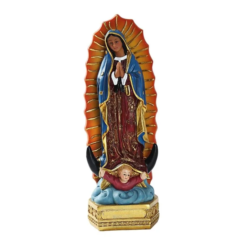 

Beautiful Our Lady of Guadalupe Virgin Mary Statue Sculpture Figure Gift Xmas Display Decor Home Decore Buddha Decor
