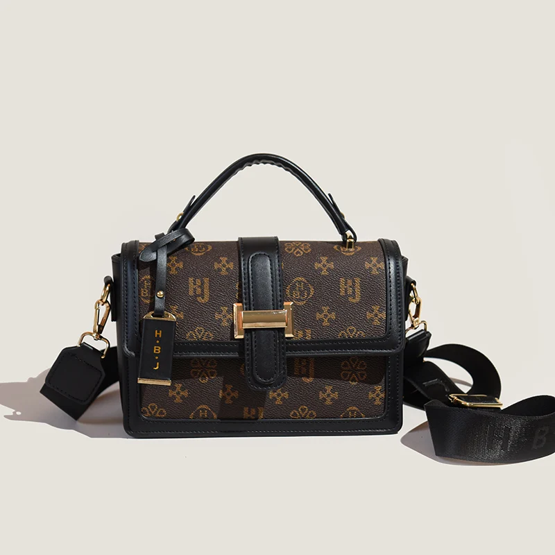 

Модная простая Дамская портативная маленькая квадратная сумка с принтом диких старых цветов, сумка-мессенджер через плечо в Западном ретро...