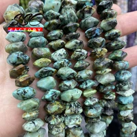 natural african turquoises beads irregular special cut genuine loose spacer beads for jewelry making diy bracelets womens 15