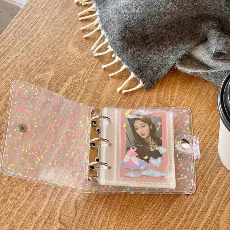 

Kawaii Bling Star 1/2/3 inch 3 Rings Binder Cards Photocards Collect Book ID photo album Organizer Book School Stationery