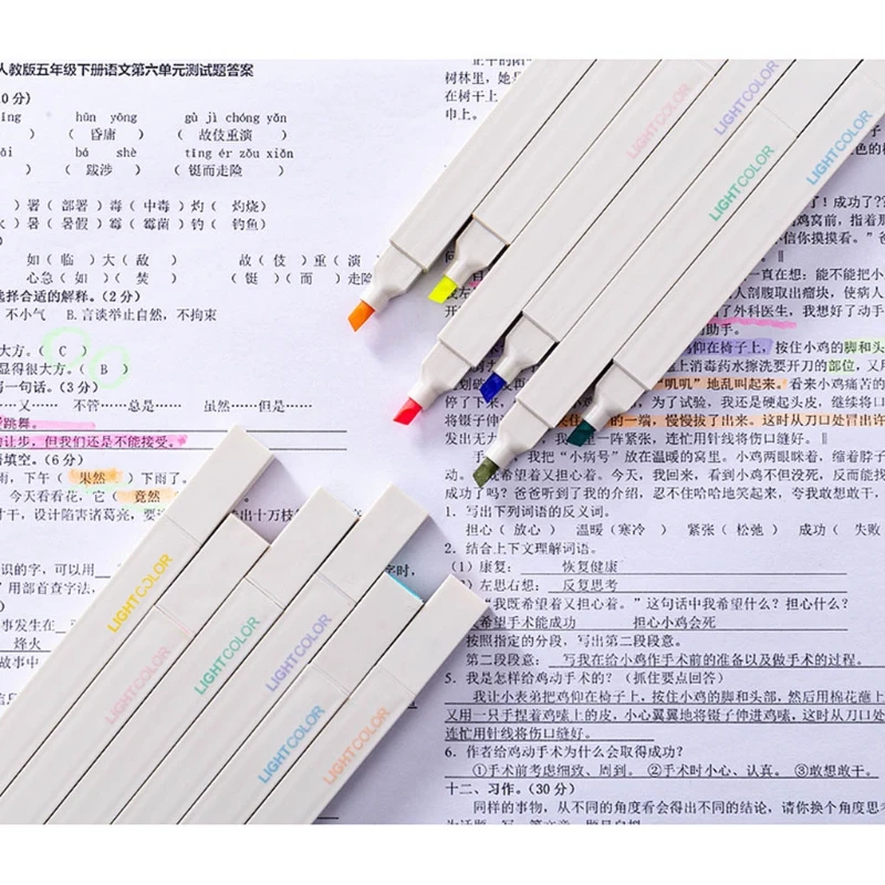 Multi-color Artist Highlighter Double-headed Paint Markers Used for Painting Coloring and Sketching (6 Colors) | Канцтовары для