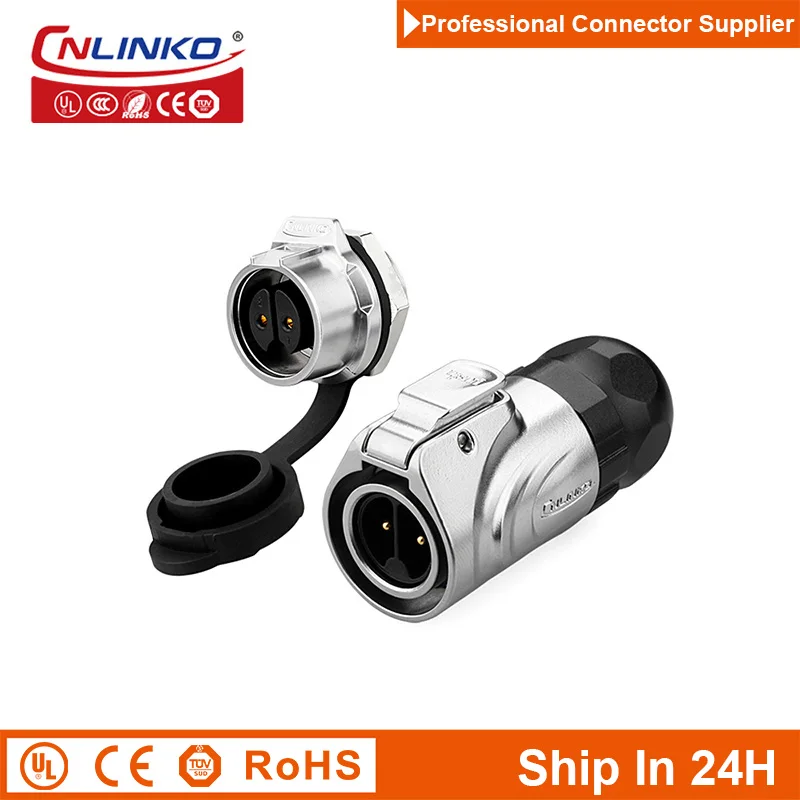

Cnlinko LP M16 Metal 2 3 4 5 7 8 9pin Aviation Waterproof Power Connector Soldering Male Plug Female Socket for Industrial Video