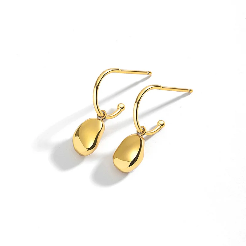 

JUXO Water Drop Pendant S925 Sterling Silver Ear Studs Female Silver Earrings Bohemian Party Jewelry Gift Accessories Minimalism