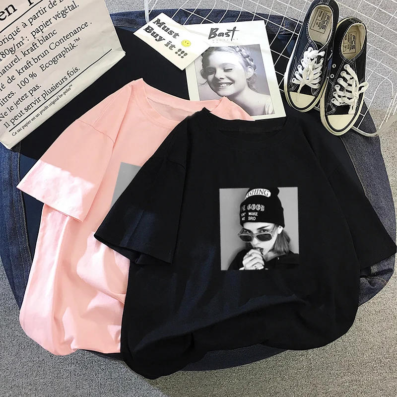 Shellsuning T Sirt женская летняя футболка большого размера с принтом Харадзюку мягкая