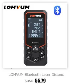 LOMVUM перезаряжаемый портативный лазерный дальномер 77U 120 м цифровой лазерный дальномер электрические ленты измерительные инструменты