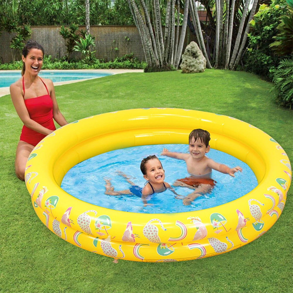 

Yellow PVC Swimming Pool Children's Paddling Pool Inflatable Swimming Pool Safe Inflatable Outdoor Sea Vacation Water Durable