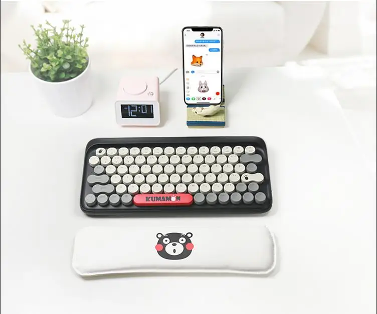 Lofree Kumamon Dot Wireless bluetooth keyboard LED backlight mechanical Office keyboard Hand rest Mouse pad set