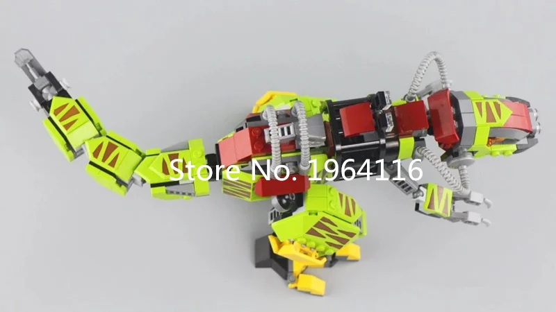 Новый мир Юрского периода серии T. rex vs Dino-Mech Боевая модель строительные блоки
