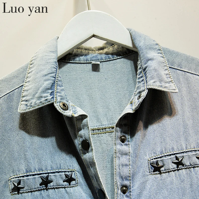 Женское джинсовое платье до колен элегантное Свободное с аппликацией в виде