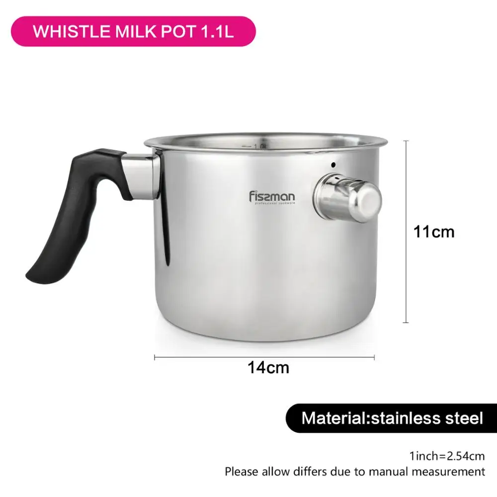 Фиссман 1 0Л свисток молочный горшок с двойными стенками корпус из нержавеющей