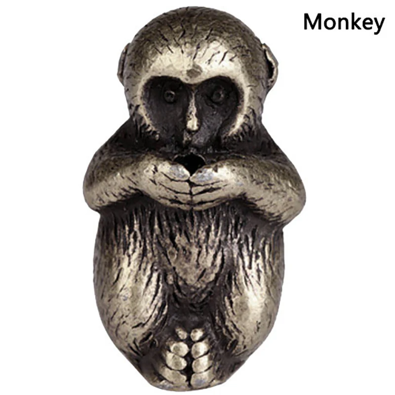 Мини латунная Статуя китайского зодиака декоративное украшение скульптура