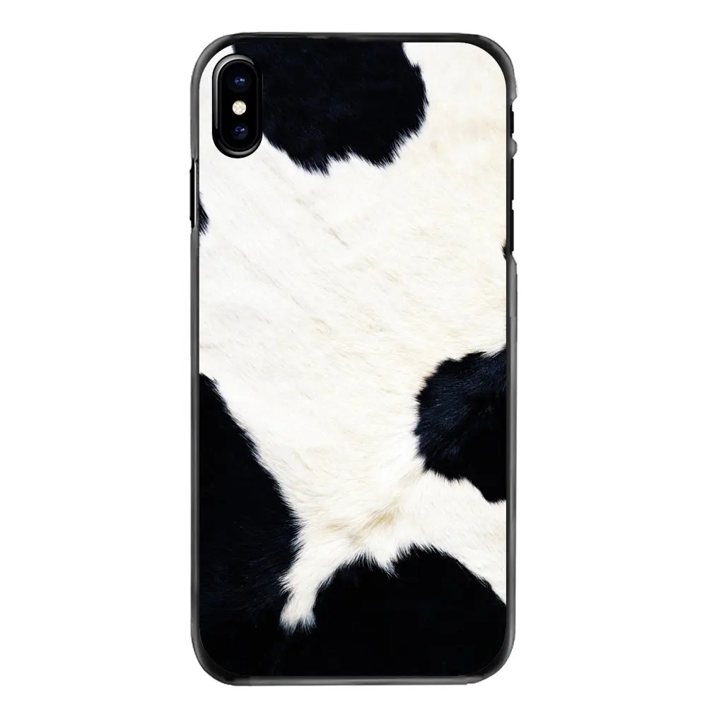 Для iPhone 11 Pro 5 5S 5C SE 6 6S 7 8 Plus X XR XS Max 4 5 6 чехол для телефона Чехол Белый Черный корова символ шаблон печати - Цвет: images 9