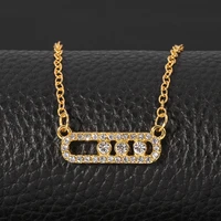 arab style crystal bead pendant necklace for women dainty wedding jewelry link chain 3 dot on oval metal necklace colar