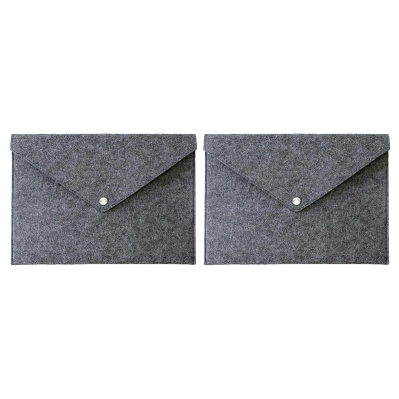 

2 Pcs A3 A4 Environmentally Friendly Simple Felt Business Storage Bag
