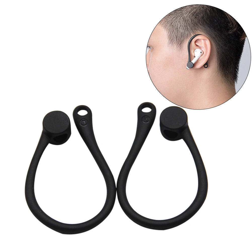 Держатель с заушным крючком для Apple AirPods 2 1, Мягкий ТПУ защитный держатель для наушников с крючками, надежная фиксация крючка для Airpods 1, 2, поддержка