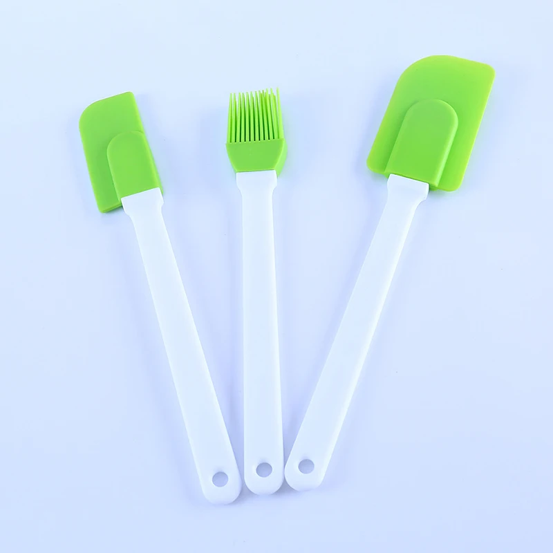 

Baking Kitchenware Heat Resistant Mixing Batter Scraper Brush Set DIY Cake Tools Silicone Cream Cake Spatula Butter Mixer Brush