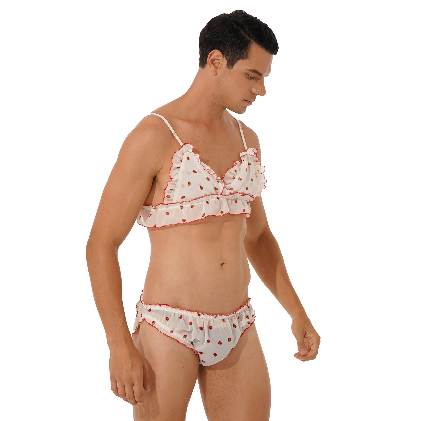 2 шт. мужской комплект нижнего белья с регулируемыми бретельками и трусами |