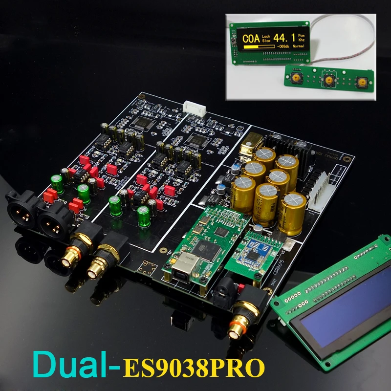 HIFI двухъядерный ES9038PRO Bluetooth 5,0 XMOS XU208/Amanero USB оптический коаксиальный декодер ЦАП Плата APTX HD