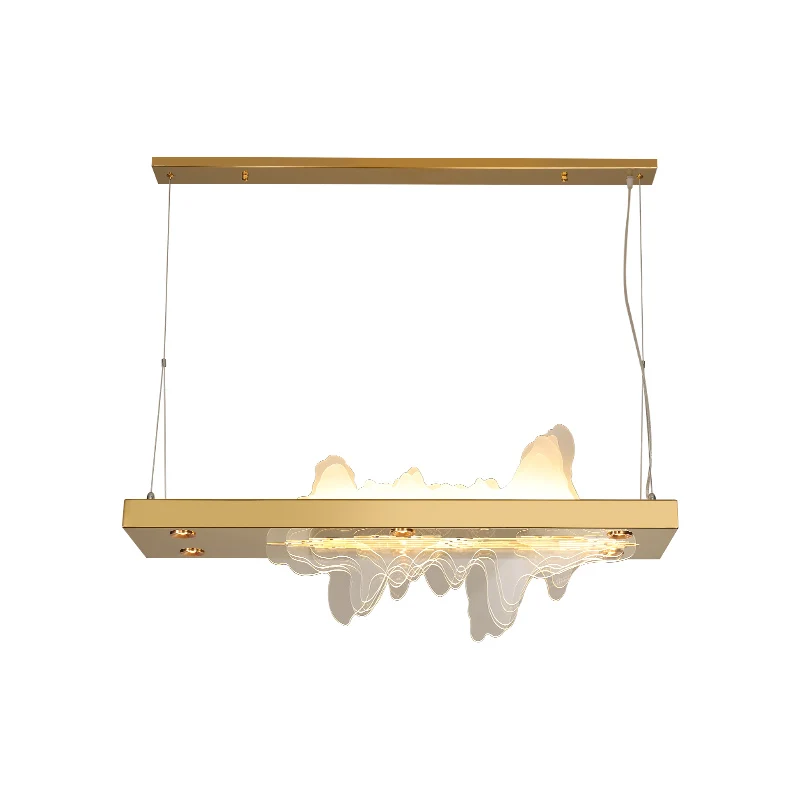 

Living room tea room Zen chandelier landscape freehand Chinese style rectangular restaurant front desk new Chinese style